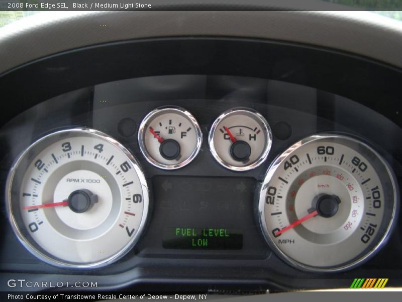 Black / Medium Light Stone 2008 Ford Edge SEL