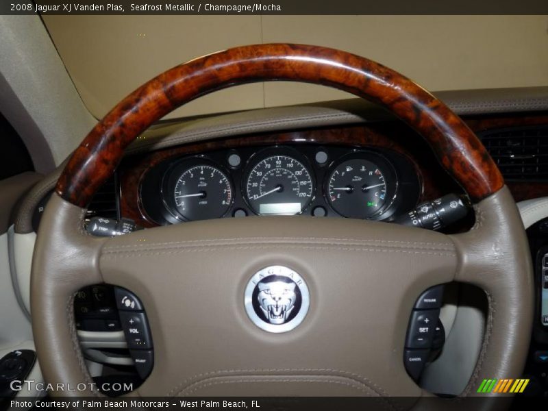 Seafrost Metallic / Champagne/Mocha 2008 Jaguar XJ Vanden Plas