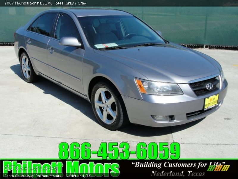 Steel Gray / Gray 2007 Hyundai Sonata SE V6