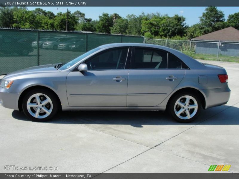 Steel Gray / Gray 2007 Hyundai Sonata SE V6
