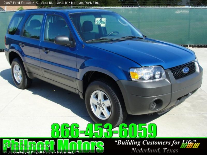 Vista Blue Metallic / Medium/Dark Flint 2007 Ford Escape XLS