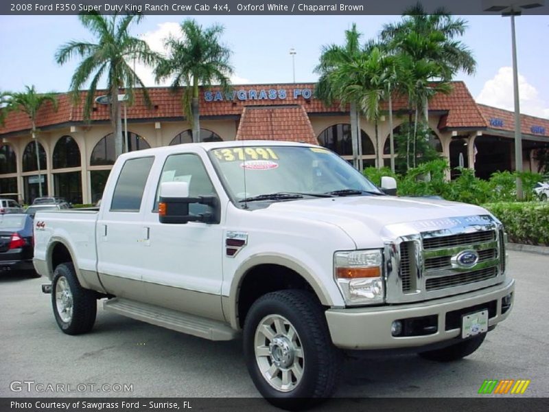 Oxford White / Chaparral Brown 2008 Ford F350 Super Duty King Ranch Crew Cab 4x4