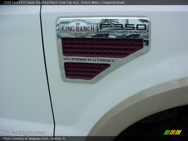 Oxford White / Chaparral Brown 2008 Ford F350 Super Duty King Ranch Crew Cab 4x4