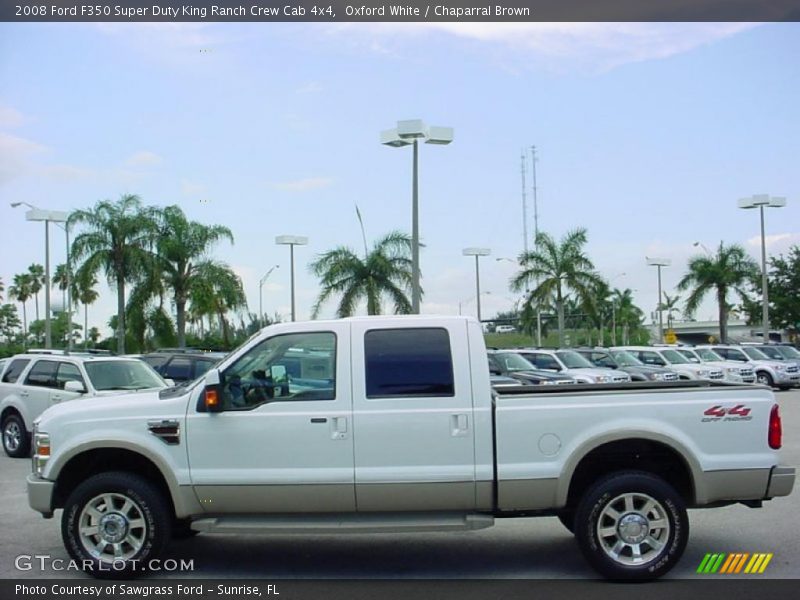 Oxford White / Chaparral Brown 2008 Ford F350 Super Duty King Ranch Crew Cab 4x4