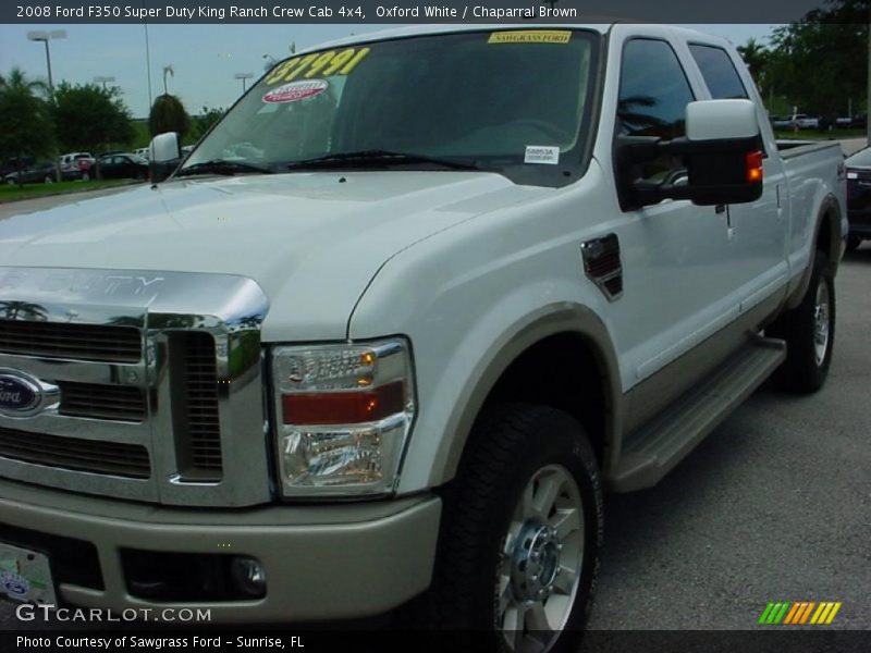 Oxford White / Chaparral Brown 2008 Ford F350 Super Duty King Ranch Crew Cab 4x4