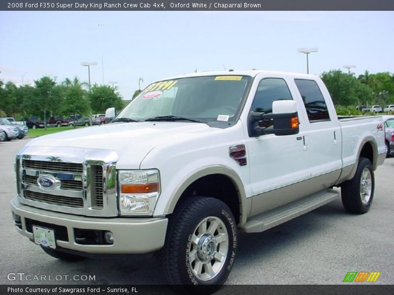 Oxford White / Chaparral Brown 2008 Ford F350 Super Duty King Ranch Crew Cab 4x4