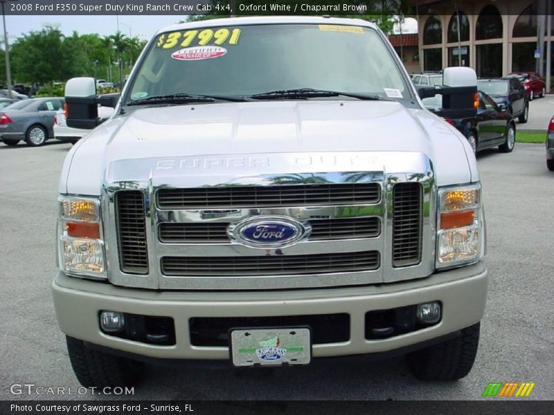 Oxford White / Chaparral Brown 2008 Ford F350 Super Duty King Ranch Crew Cab 4x4