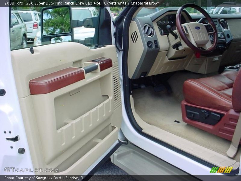 Oxford White / Chaparral Brown 2008 Ford F350 Super Duty King Ranch Crew Cab 4x4