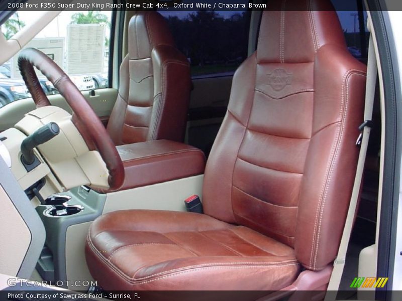 Oxford White / Chaparral Brown 2008 Ford F350 Super Duty King Ranch Crew Cab 4x4