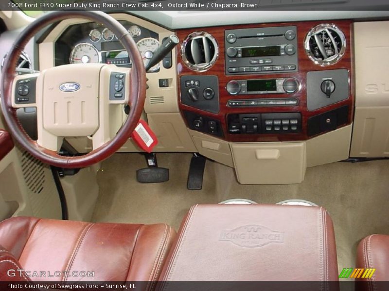 Oxford White / Chaparral Brown 2008 Ford F350 Super Duty King Ranch Crew Cab 4x4
