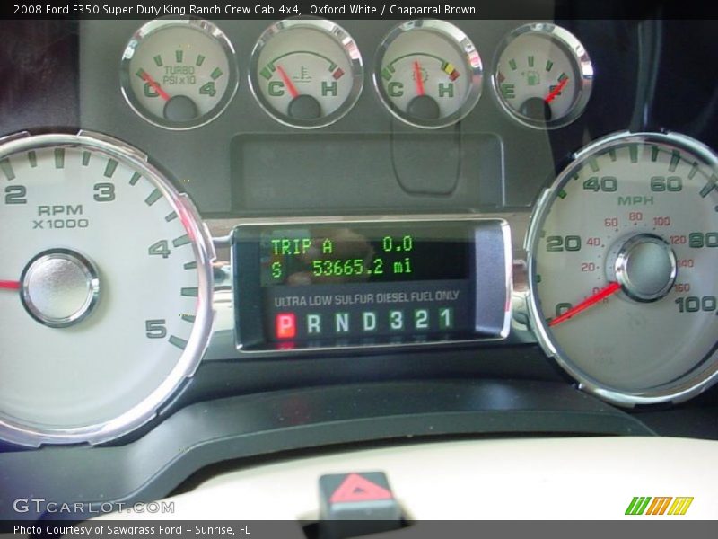 Oxford White / Chaparral Brown 2008 Ford F350 Super Duty King Ranch Crew Cab 4x4