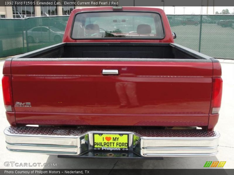 Electric Current Red Pearl / Red 1992 Ford F150 S Extended Cab