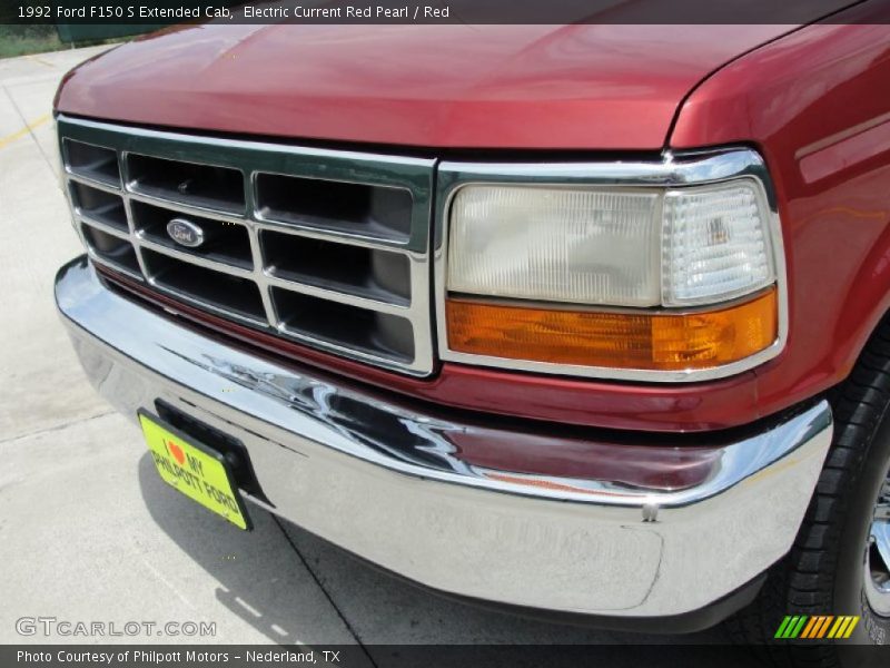 Electric Current Red Pearl / Red 1992 Ford F150 S Extended Cab
