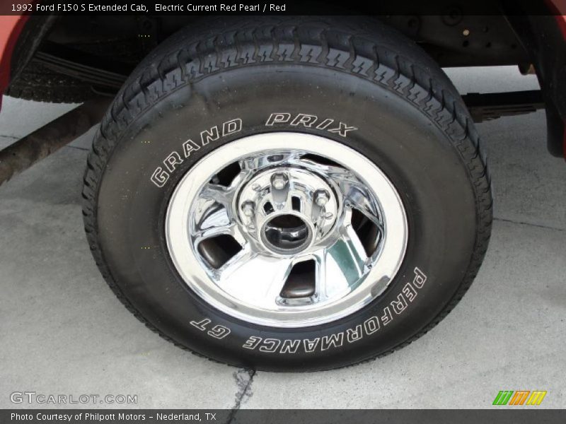 Electric Current Red Pearl / Red 1992 Ford F150 S Extended Cab
