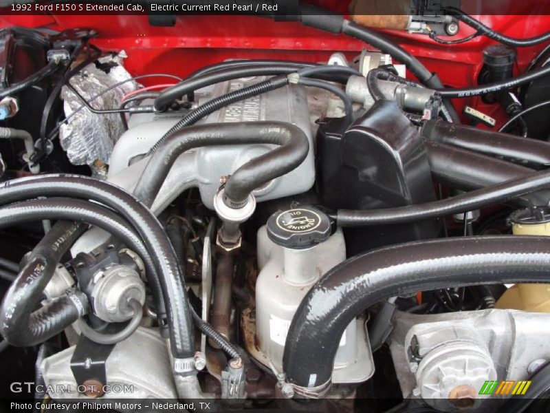 Electric Current Red Pearl / Red 1992 Ford F150 S Extended Cab