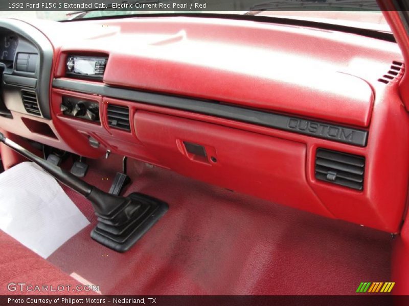 Electric Current Red Pearl / Red 1992 Ford F150 S Extended Cab
