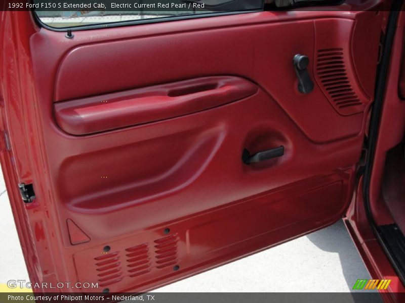 Electric Current Red Pearl / Red 1992 Ford F150 S Extended Cab