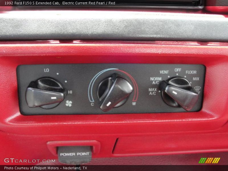 Electric Current Red Pearl / Red 1992 Ford F150 S Extended Cab