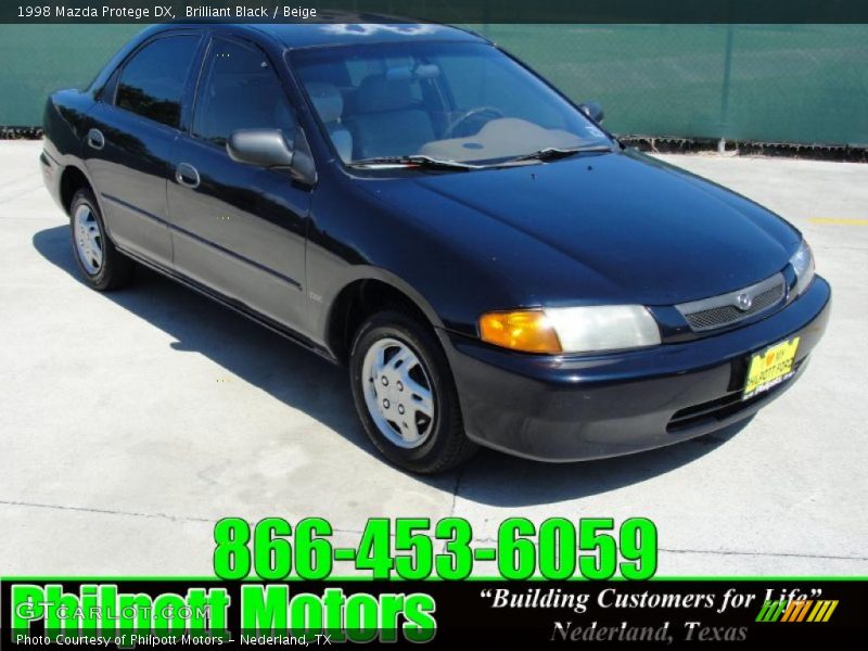 Brilliant Black / Beige 1998 Mazda Protege DX
