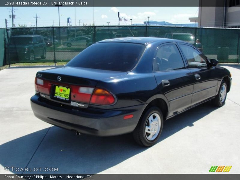 Brilliant Black / Beige 1998 Mazda Protege DX