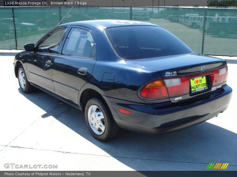 Brilliant Black / Beige 1998 Mazda Protege DX