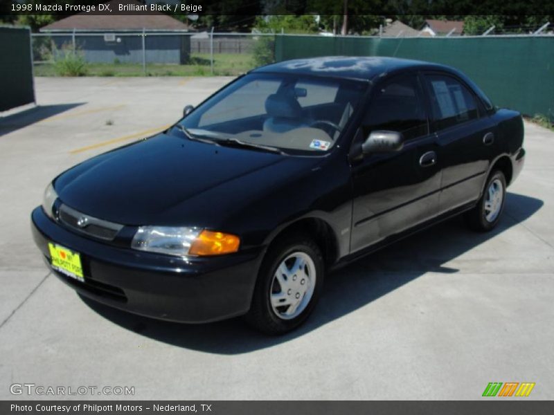 Brilliant Black / Beige 1998 Mazda Protege DX