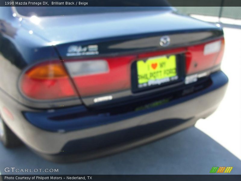 Brilliant Black / Beige 1998 Mazda Protege DX