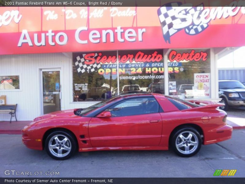 Bright Red / Ebony 2001 Pontiac Firebird Trans Am WS-6 Coupe