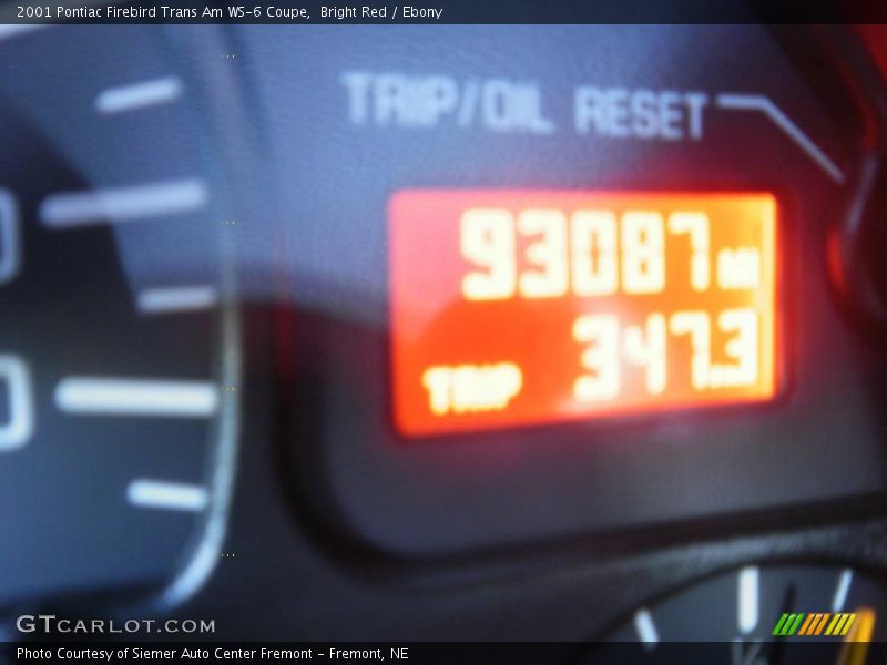 Bright Red / Ebony 2001 Pontiac Firebird Trans Am WS-6 Coupe