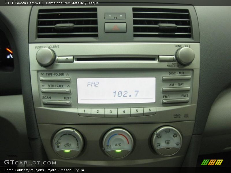 Barcelona Red Metallic / Bisque 2011 Toyota Camry LE