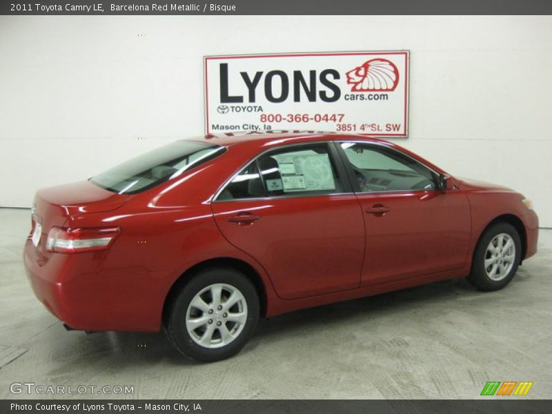Barcelona Red Metallic / Bisque 2011 Toyota Camry LE