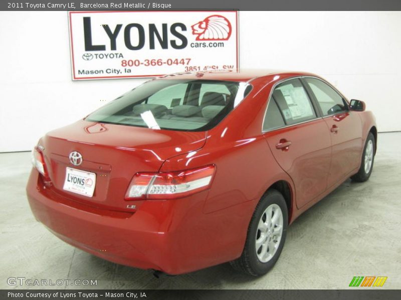 Barcelona Red Metallic / Bisque 2011 Toyota Camry LE