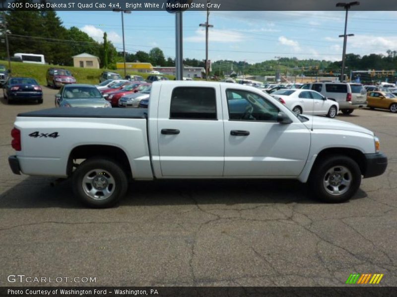 Bright White / Medium Slate Gray 2005 Dodge Dakota ST Quad Cab 4x4