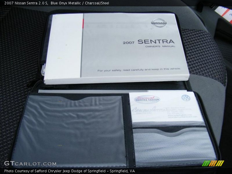 Blue Onyx Metallic / Charcoal/Steel 2007 Nissan Sentra 2.0 S