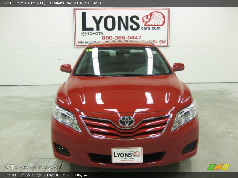 Barcelona Red Metallic / Bisque 2011 Toyota Camry LE