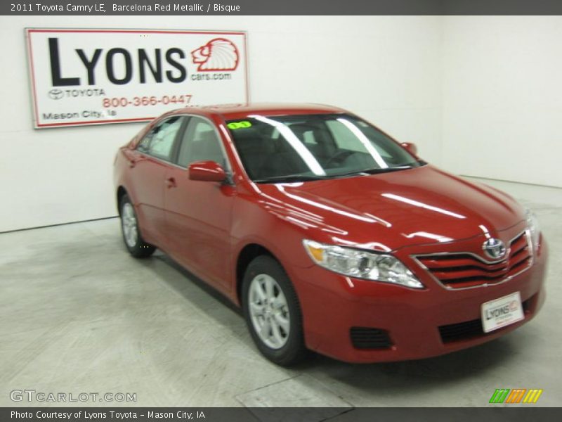 Barcelona Red Metallic / Bisque 2011 Toyota Camry LE