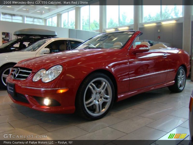 Mars Red / Stone 2008 Mercedes-Benz CLK 550 Cabriolet