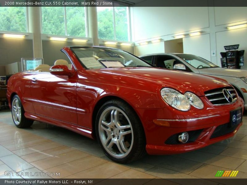 Mars Red / Stone 2008 Mercedes-Benz CLK 550 Cabriolet