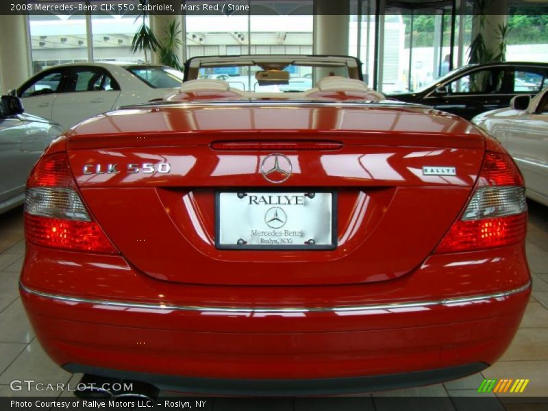 Mars Red / Stone 2008 Mercedes-Benz CLK 550 Cabriolet