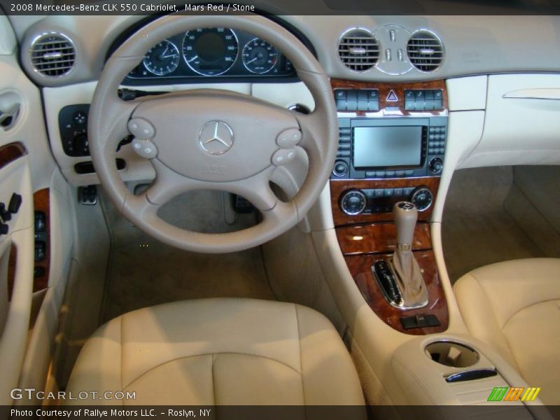 Mars Red / Stone 2008 Mercedes-Benz CLK 550 Cabriolet
