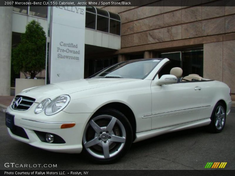 Arctic White / Sport Stone/Black 2007 Mercedes-Benz CLK 550 Cabriolet