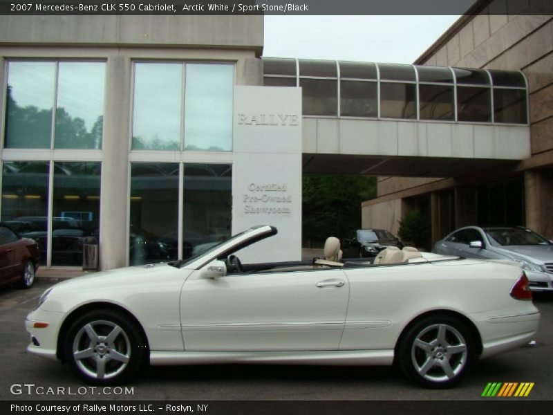 Arctic White / Sport Stone/Black 2007 Mercedes-Benz CLK 550 Cabriolet