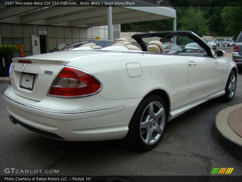 Arctic White / Sport Stone/Black 2007 Mercedes-Benz CLK 550 Cabriolet