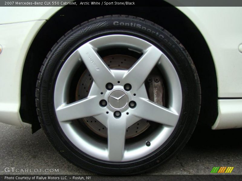 Arctic White / Sport Stone/Black 2007 Mercedes-Benz CLK 550 Cabriolet