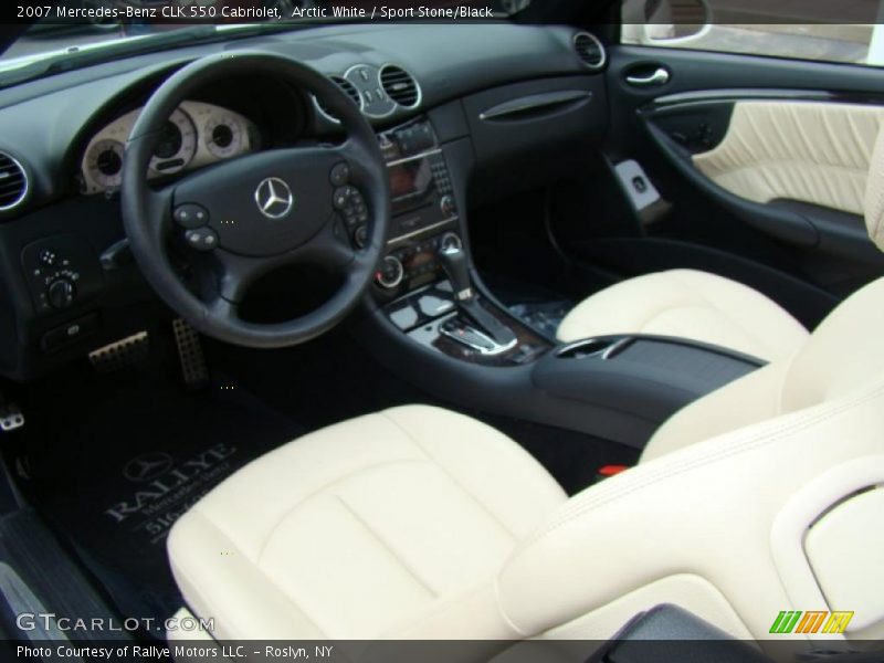 Arctic White / Sport Stone/Black 2007 Mercedes-Benz CLK 550 Cabriolet
