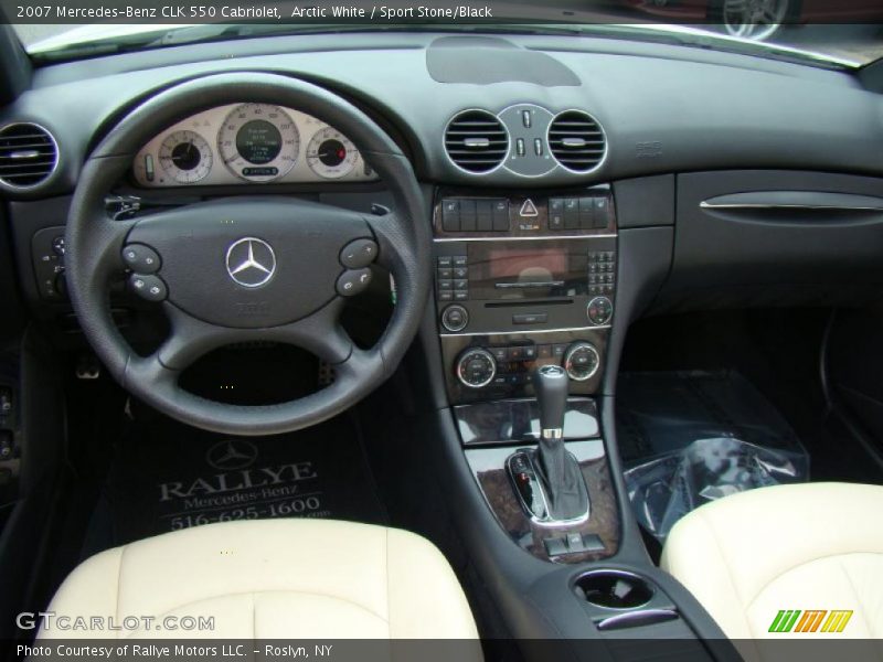 Arctic White / Sport Stone/Black 2007 Mercedes-Benz CLK 550 Cabriolet