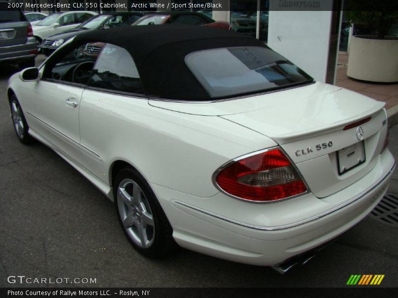 Arctic White / Sport Stone/Black 2007 Mercedes-Benz CLK 550 Cabriolet