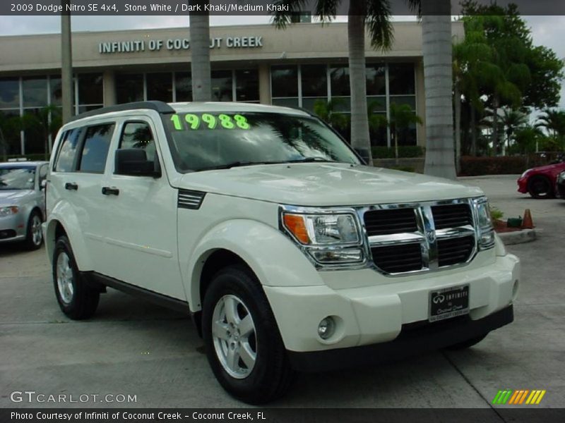 Stone White / Dark Khaki/Medium Khaki 2009 Dodge Nitro SE 4x4