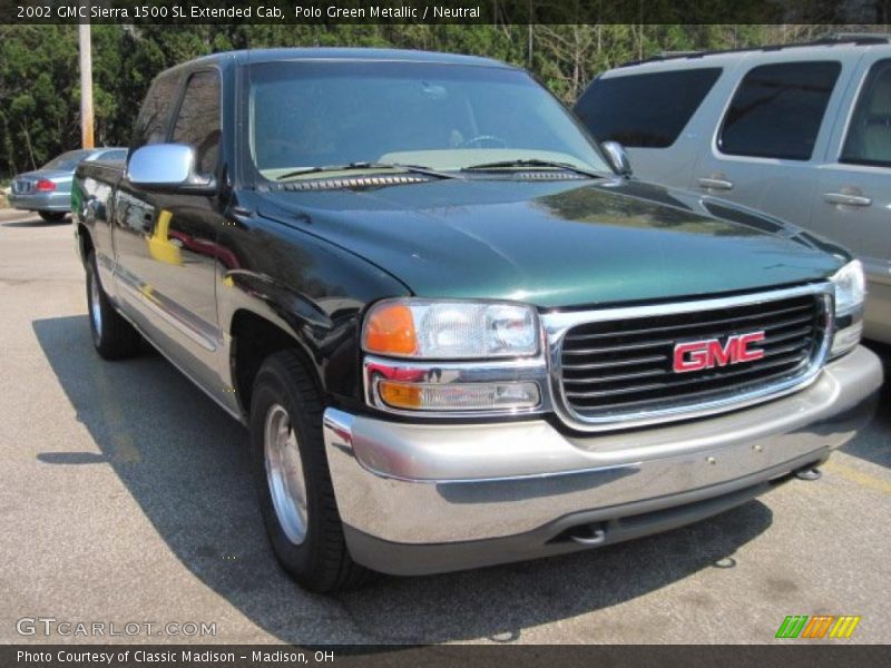 Polo Green Metallic / Neutral 2002 GMC Sierra 1500 SL Extended Cab