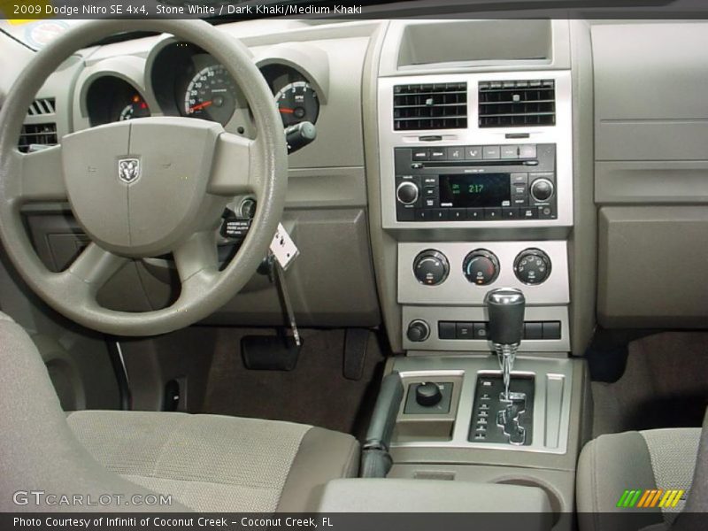 Stone White / Dark Khaki/Medium Khaki 2009 Dodge Nitro SE 4x4